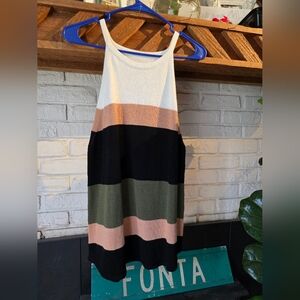 Shein Knit Razor Tank Super Soft Cotton Blend Striped Size L EUC